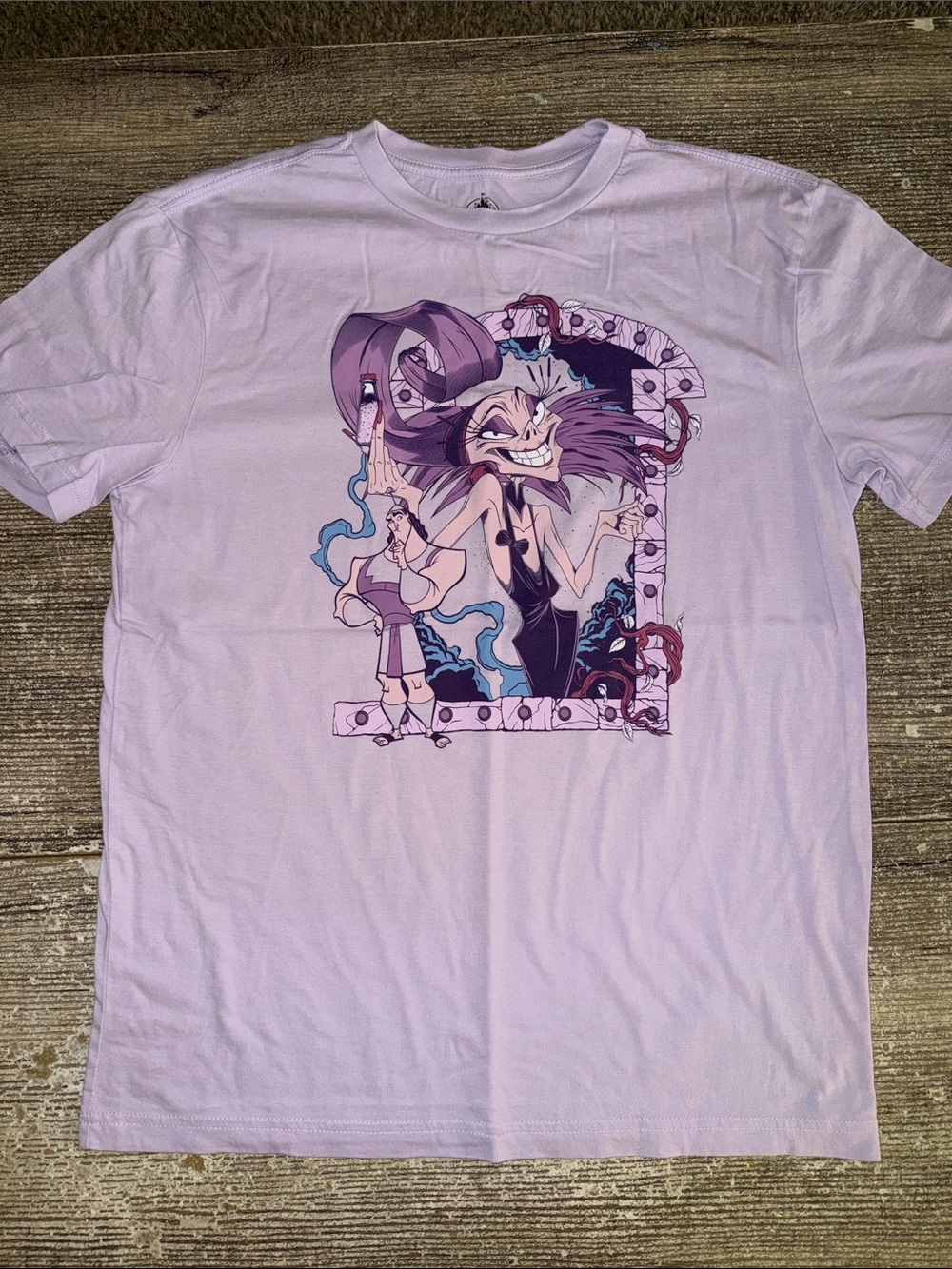 Disney The Emperor’s New Groove Yzma and Gronk purple graphic t shirt
